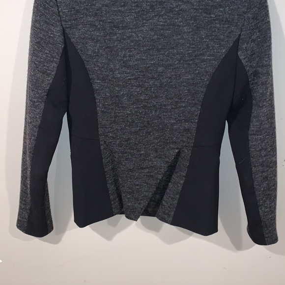 Anthropologie Cartonnier Grey and Black Cotton Blazer - Women’s Size 0 - Picture 7 of 10